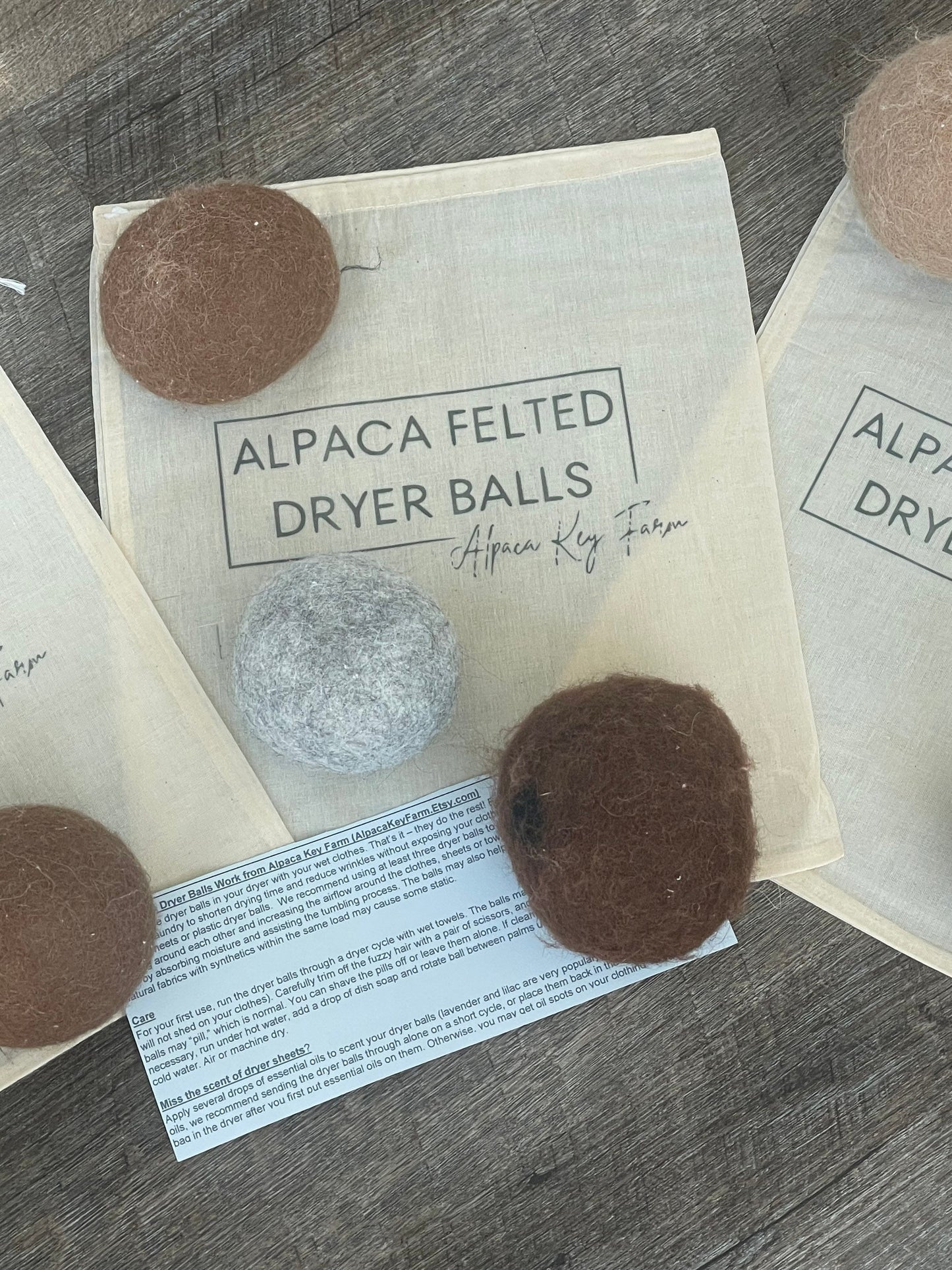 Alpaca Dryer Balls, Organic Wool Dryer Balls, Dryer Balls Natural, Felted Dryer Balls, Laundry Gifts, Housewarming Gift, Washing Ball