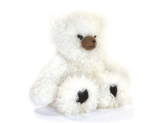 Alpaca Teddy Bear, Fluffy Teddy Bear, Handmade Bear Plush, Therapy Stuffed Animal, Comfort Bear, Unique Stuffed Animals, Keepsake Bear, Gift
